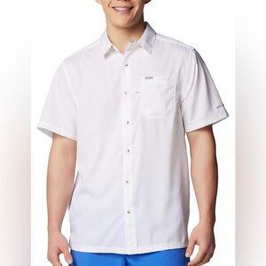Columbia Men's Classic White Button-Down Shirt